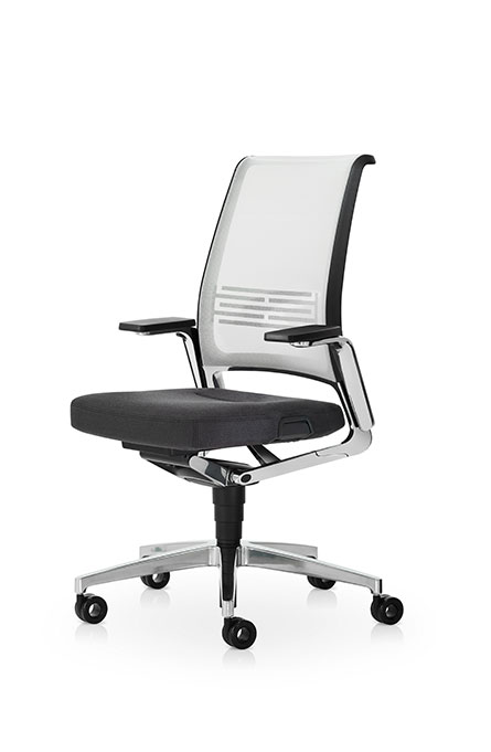 17V7U - Swivel chair medium,
seat upholstered,
mesh backrest
(armrests optional)