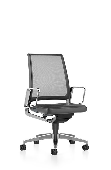17V7 - Medium kontorstol, 
polstret sæde, 
net-ryg
