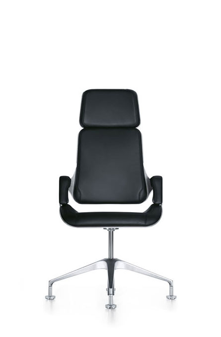 191S - Seduta per conferenza,  
schienale dinamico alto, 
sedile e schienale imbottito, 
scocca in alluminio, 
base 4 razze