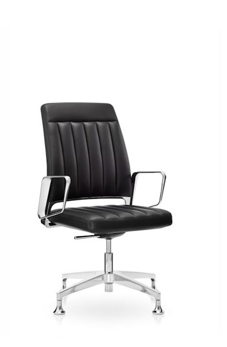 24V4 - Silla de conferencia,
de altura media, 
asiento y respaldo acolchados, 
tapizado ejecutivo,
movimiento basculante con bloqueo