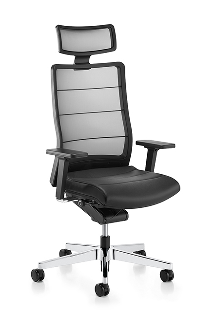 3C72 - Swivel armchair 
with Body-Float synchro
mechanism, weight adj., 
membrane backrest,
headrest (armrests opt.)