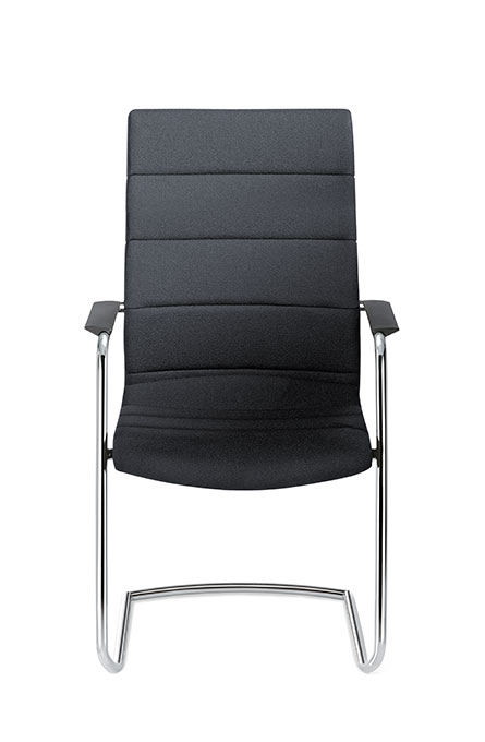 5C80 - Seduta visitatori cantilever,
schienale alto, 
sedile e schienale imbottito,
braccioli di serie, 
altezza pila: 3 pezzi