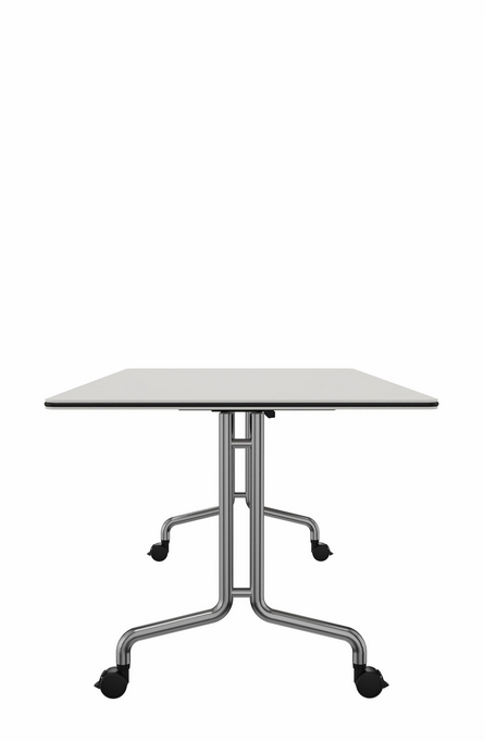 9016N - Rektangulært klapbord,
rund stålrørsstel,
1600 x 900 x 740 mm
( L x B x H )