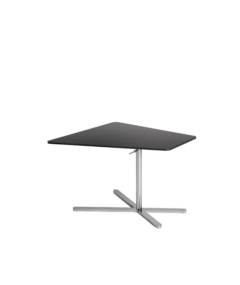 TANGRAM table in black with chrome base.