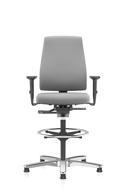 195G - Counter chair, synchronous
mechanism, foot ring,
ring Ø 470mm,
(armrest optional)