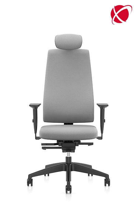 322G6 - Swivel armchair with synchronous mechanism
and weight adjustment,
Height adjustable backrest with headrest.
Backrest height: 645  mm
FLEXTECH INSIDE
