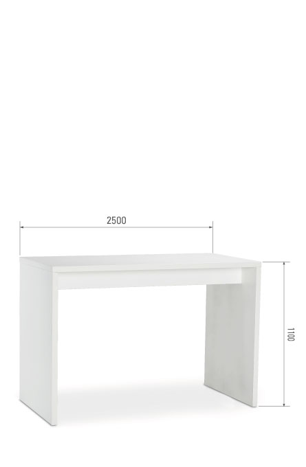 C752 - brug, lang
tafelblad HPL,
2500 x 1100 x 700 mm (LxHxD)