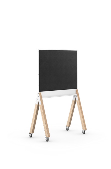 WT103 - TASKBOARD F M 120
Medium felt board, width: 1200 mm
MDF board, direct melamine coating, with birch Multiplex edge
Both sides covered with felt, suitable for hook-and-loop fastenings
Pen tray
Natural wooden feet made from ash, untreated
Universal castors, lockable