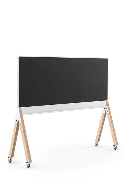 WT104 - TASKBOARD F XL 240
Large felt board, width: 2400 mm
MDF board, direct melamine coating, with birch Multiplex edge
Both sides covered with felt, suitable for hook-and-loop fastenings
Pen tray
Natural wooden feet made from ash, untreated
Universal castors, lockable
